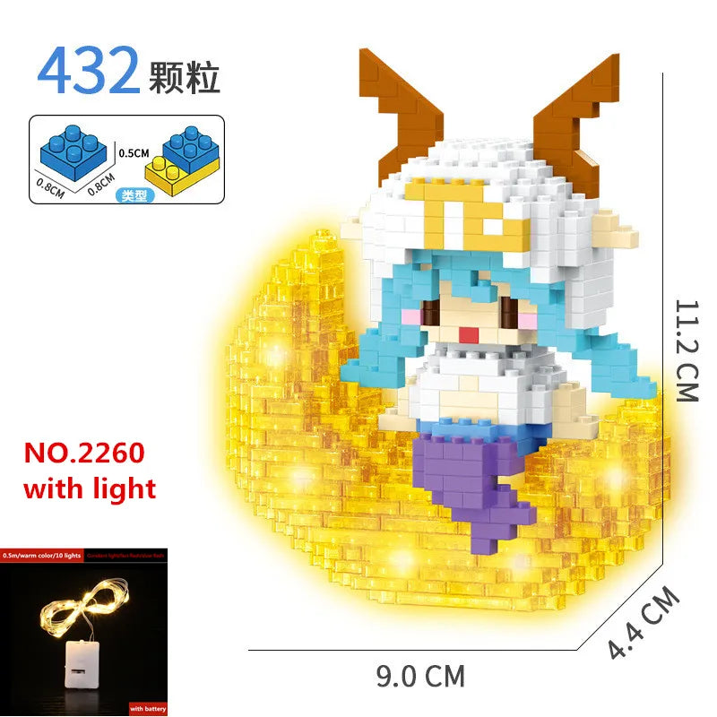 Space Mini Blocks Micro Building Blocks Space Astronaut Figure With Light - Mini Size DI