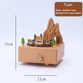 Wind Up Musical Box Wooden Music Box Birthday Gift Vintage Home Decoration Accessories