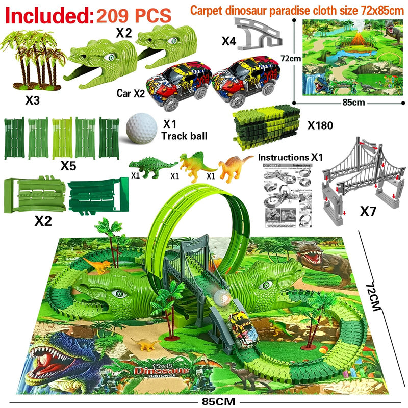 Dinosaur Railway Track Set For Kids