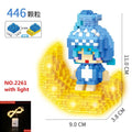 Space Aerospace Series Glowing Micro Building Blocks Astronaut Figure With Light DIY Bricks Set