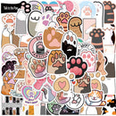 Kawaii Painting Watercolor Cat Stickers Pack for Kids Cartoon Cute Graffiti Scrapbooking Luggage Laptop Sticker