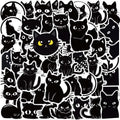 Kawaii Painting Watercolor Cat Stickers Pack for Kids Cartoon Cute Graffiti Scrapbooking Luggage Laptop Sticker