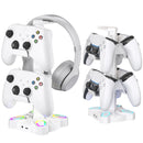 USB Hub Controller Headphones And Joystick Stand Rotatable + 9 Light Modes + USB Charging