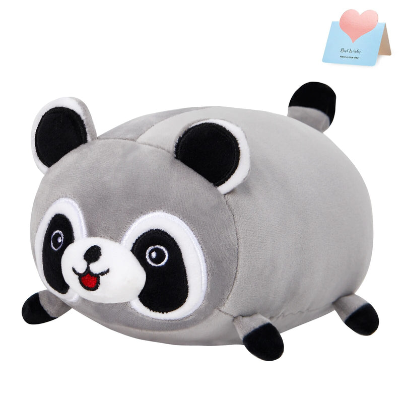 Cute Raccoon Plush Throw Pillow Soft & Comfortable