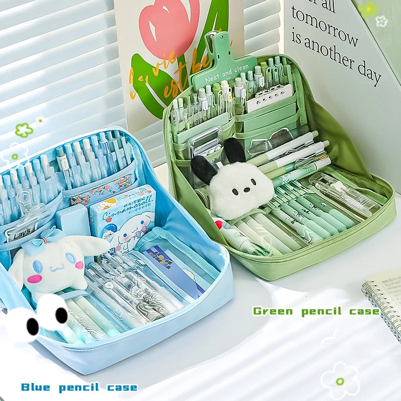 12 Layers Large Capacity Pencil Case Multifunctional Storage Bag 1pc