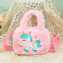 Cute Unicorn Plush Handbag For Girls