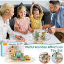 Wooden Tea Set Toy Pretend Play For Kids