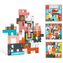 Animal Tetris Puzzle Wooden Board Game