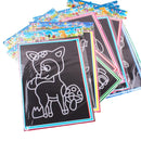 Magic Scratch Art Doodle Pad Sand Painting Cards