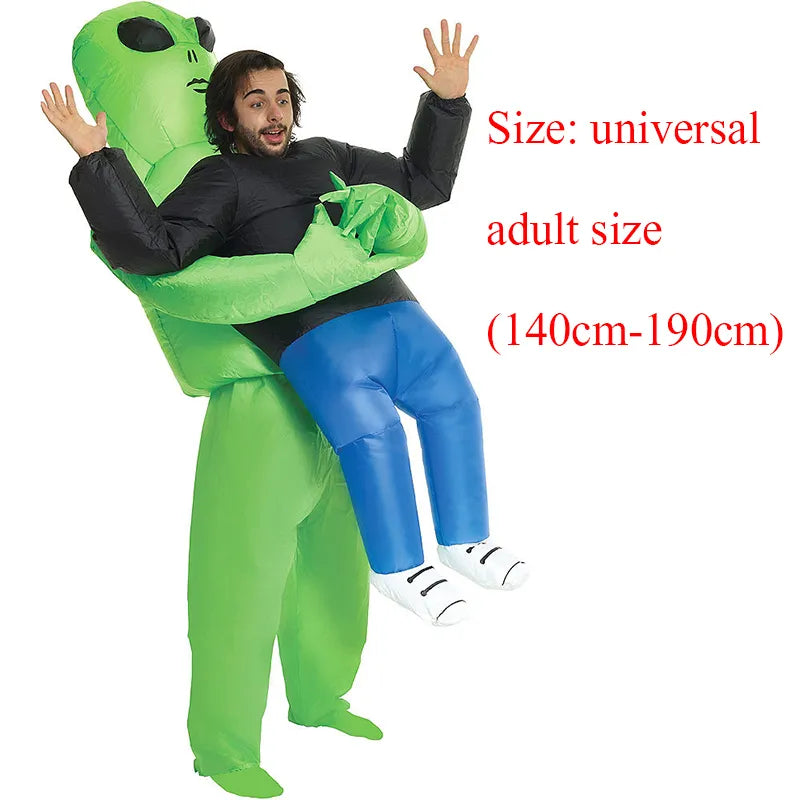 Alien Inflatable Costume Cosplay For Kids & Adults - Includes Fan
