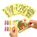 Magic Scratch Art Doodle Pad Sand Painting Cards