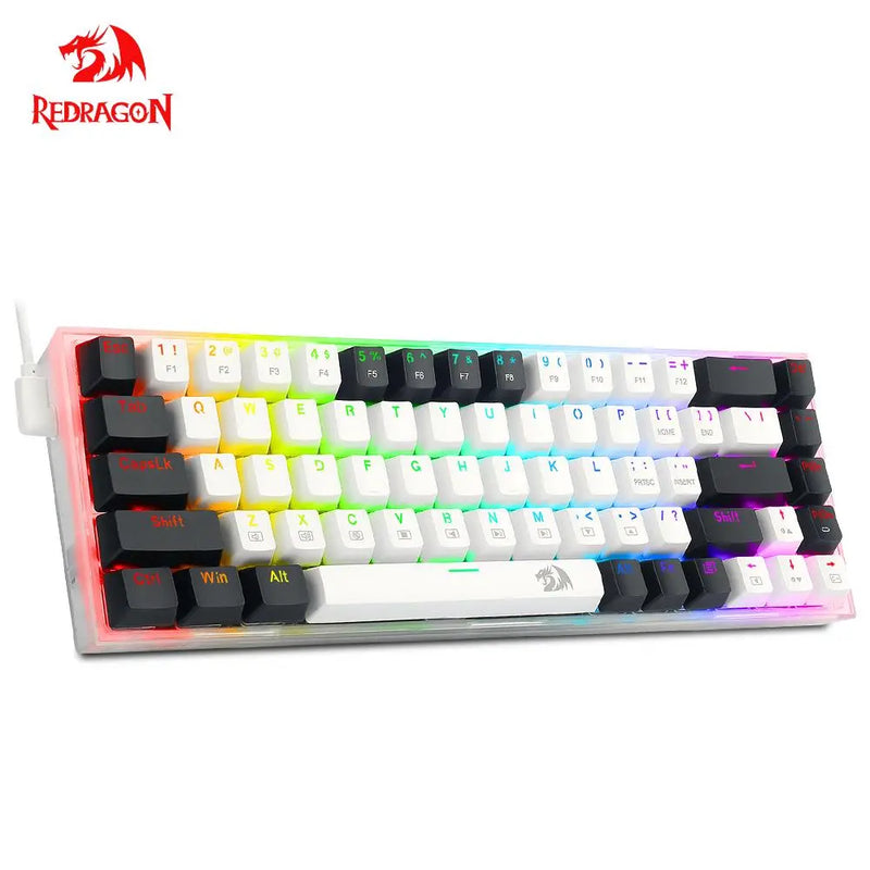 RGB USBMechanical Gaming Wired Keyboard Red Blue Switch 68 Keys
