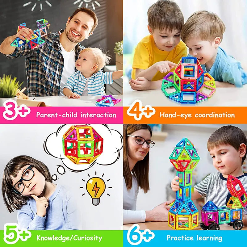 Magnetic Building Blocks DIY Magnets Toys for Kids Construction Set