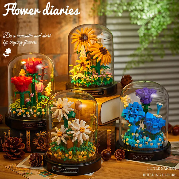 Beautiful Life Flowers Micro DIY Mini Bricks Building Blocks