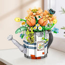 Mini Watering Can Potted Building Blocks Flowers DIY Plant Bouquet Assembly