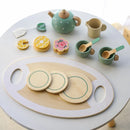 Wooden Tea Set Toy Pretend Play For Kids