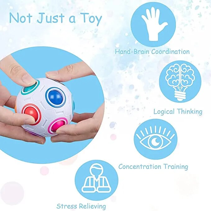 Magic Rainbow Ball Brain Teaser Toy