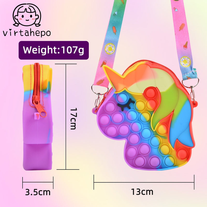 Unicorn Pops Bubble Fidget Style Purse for Girls