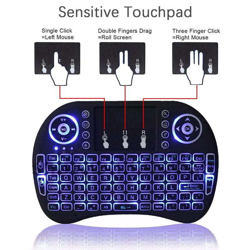 Air Mouse With Touchpad Keyboard - Mini Wireless Keyboard