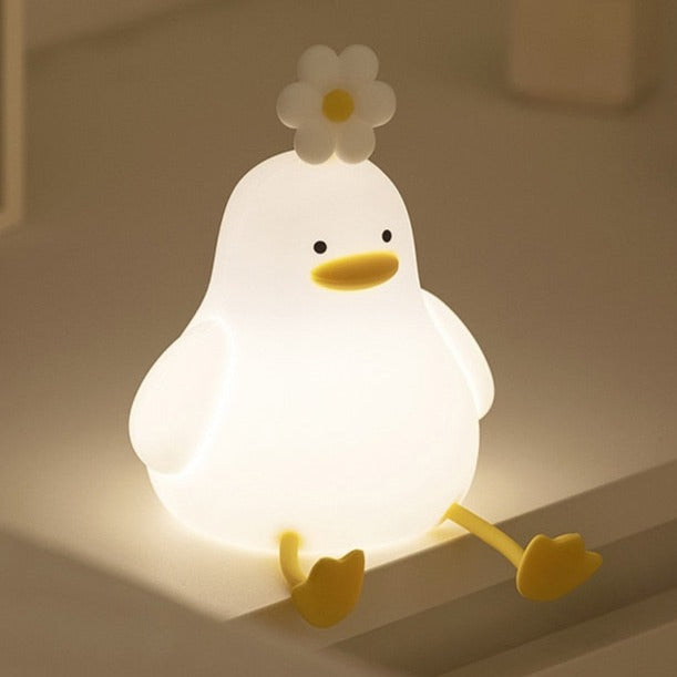 Cute Duck Light Lamp LED Night Light Rechargeable Sleeping Lamp For Kids