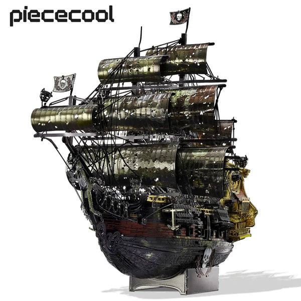 Metal Puzzle Queen Anne's Revenge Jigsaw Pirate Ship DIY Model Building Kit