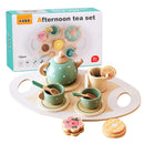 Wooden Tea Set Toy Pretend Play For Kids