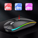 Dual Mode Bluetooth Wireless Mouse One-Click Desktop Function + Rechargeable + Backlight