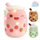 LED Light Milk Tea Doll Plush Toy