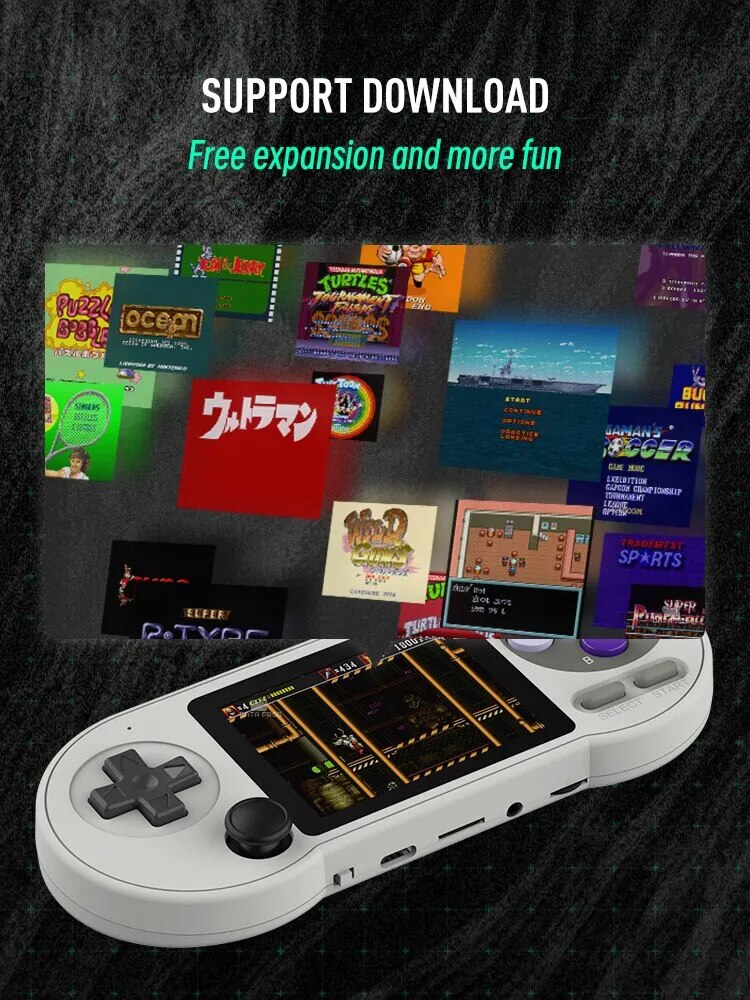 Data Frog Portable Handheld Game Console 6000 Retro Video Games