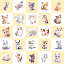 Kawaii Painting Watercolor Cat Stickers Pack for Kids Cartoon Cute Graffiti Scrapbooking Luggage Laptop Sticker