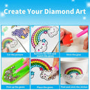 Kids Diamond Painting Sticker Kits for Children Easy DIY Disney Mermaid Cartoon Stickers