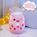 LED Light Milk Tea Doll Plush Toy