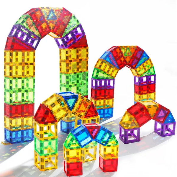 Magnetic Building Blocks - DIY Construction Set for Kids Montessori Educational  Magnetic Tiles For Children