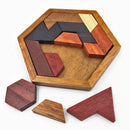 Tangram Intelligence Hexagonal Wooden Puzzles Educational Toys For Kids