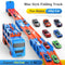 Large Transporter Truck Folding Track Racing Car Toys For Kids