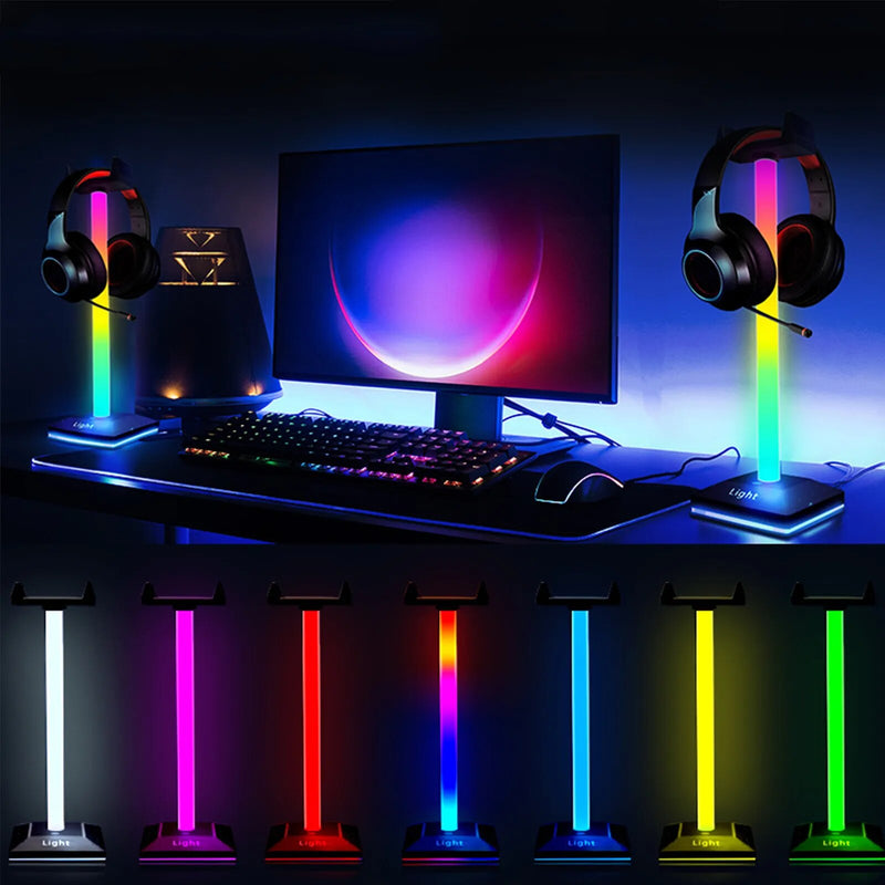 RGB Headphone Stand Type-C & USB Charging Port For Gaming