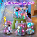 Recordable Colorful Plush Toys with LED - Cat, Bear, Dog, Monkey, Elephant