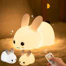 Dimmable Rabbit Night Light USB Rechargeable Lamp For Kids Bedroom