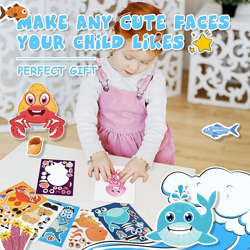 Make A Face Stickers DIY Art Craft For Kids