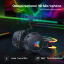 RGB Gaming Headphones with HD Flexible Mic Onikuma With Stand