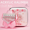 Beautiful Design Acrylic Kalimba Mbira 17/ 21 Key With Case