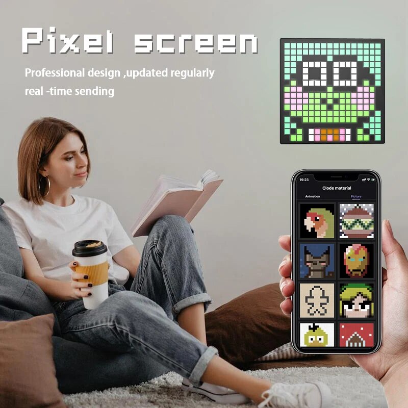 Smart LED Pixel Display Nightlight Screen with App Control