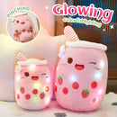 LED Light Milk Tea Doll Plush Toy