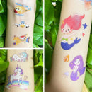 Unicorn Animals Temporary Face Tattoo Stickers for Kids Funny Self-Adhesive Cartoon Tattoos Gift for Kids Birthdays & Party