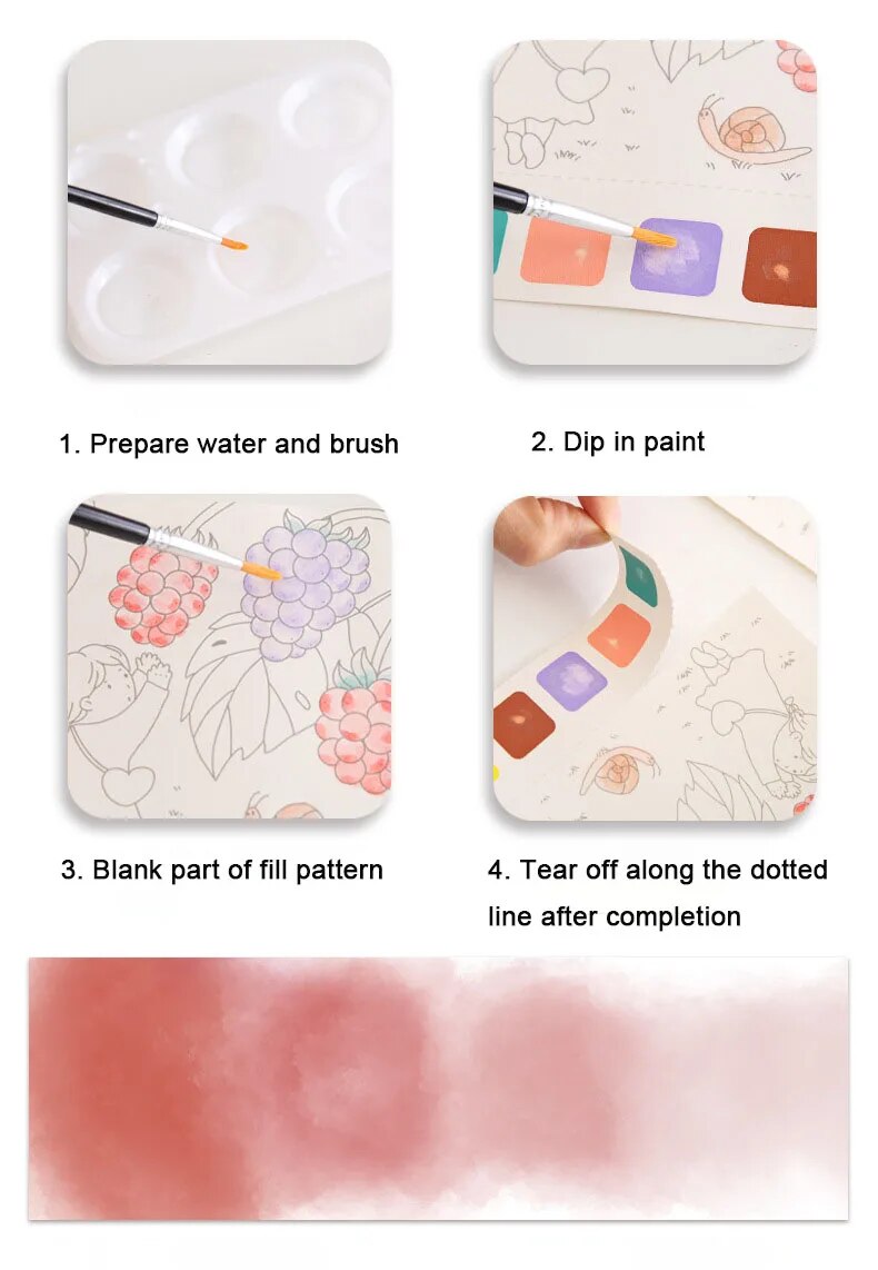 Creative Watercolor Painting Book For Children